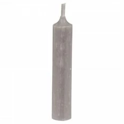 The Grey Works Short Dinner Candles, Bundle Of 6 - Taupe