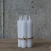 The Grey Works Short Dinner Candles, Bundle Of 6 - White
