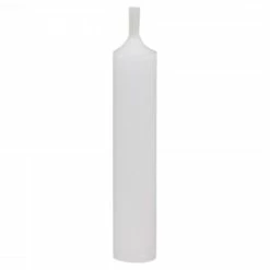 The Grey Works Short Dinner Candles, Bundle Of 6 - White