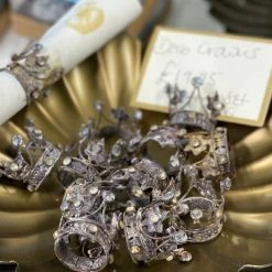 The Grey Works Christmas Sale Small Deco Crowns With Adornment -Set Of Six