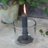 The Grey Works Small Glass Hurricane Candle Holder