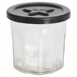 The Grey Works Kitchen Small Glass Marmalade Jar With Black Star Lid