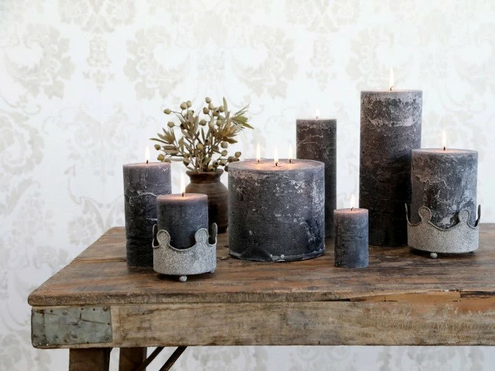 Best Pirce ⌛ The Grey Works Small Rustic Macon Pillar Candle Charcoal-16 Hour Burn Time ✔️ 4 The Grey Works Small Rustic Macon Pillar Candle Charcoal-16 Hour Burn Time