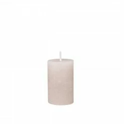 The Grey Works Small Rustic Macon Pillar Candle Dusty Rose-16 Hour Burn Time Pillar Candles