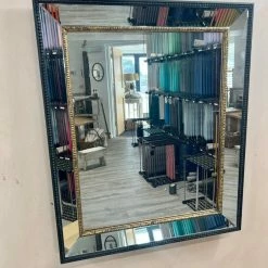 The Grey Works Sylvie Black And Gold Decorative Mirror