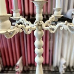 The Grey Works French Style Tall Metal Candelabra With 4 Arms Homewares