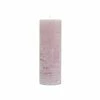 The Grey Works Tall Rustic Pillar Candle In Dusty Rose - 80 Hour Burn Time
