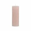 The Grey Works Candles Tall Rustic Pillar Candle In Pink - 80 Hour Burn