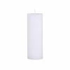 The Grey Works Tall Rustic Pillar Candle In White - 80 Hour Burn Time Candles