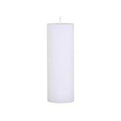 The Grey Works Tall Rustic Pillar Candle In White - 80 Hour Burn Time Candles