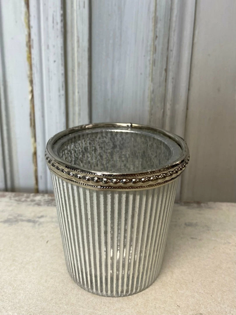 Best deal π The Grey Works Homewares Tea-Light Holder In Antiqued White And Silver Glass With A Beaded Rim π 3 The Grey Works Homewares Tea-Light Holder In Antiqued White And Silver Glass With A Beaded Rim