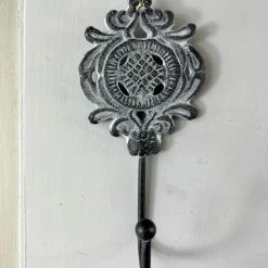 The Grey Works Vintage Style Coat Hook Antique Grey Homewares
