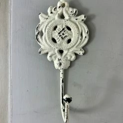 The Grey Works Vintage Style Coat Hook - Cream