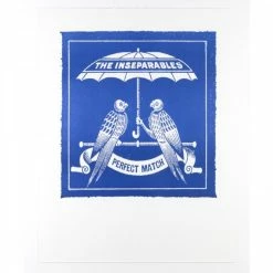 Archivist Gallery Vintage Style Print - Blue Inseparables Homewares