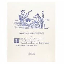 Archivist Gallery Homewares Vintage Style Print - Owl And The Pussy Cat