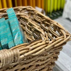 The Grey Works Homewares Vintage Style Provence Woven Storage Baskets-Set Of Two