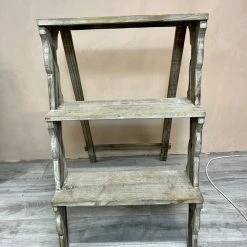 The Grey Works Vintage Style Wooden Display Steps Furniture