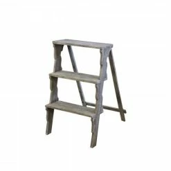 The Grey Works Vintage Style Wooden Display Steps Furniture