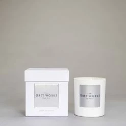 The Grey Works White Glass Scented Candle In French Chateau