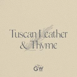 The Grey Works White Glass Scented Candle In Tuscan Leather & Thyme Scented Candles