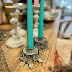 The Grey Works Zinc Flower Candle Holder Homewares