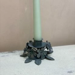 The Grey Works Zinc Flower Candle Holder Homewares